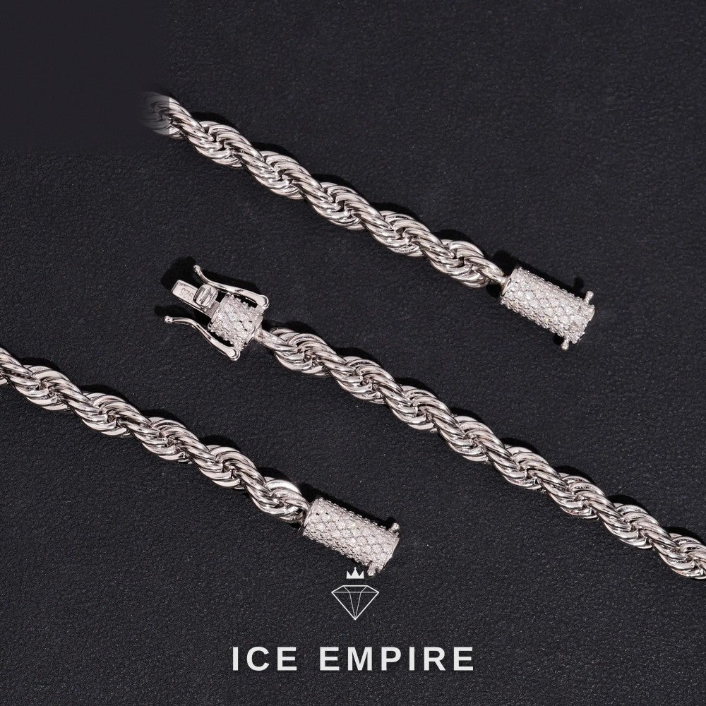 Iced Out Rose Gold Plated Moissanite Cuban Chain