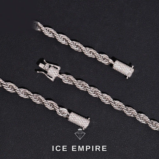 Iced Out Rose Gold Plated Moissanite Cuban Chain