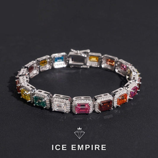 Iced Out Rose Gold Plated Moissanite Tennis Bracelet