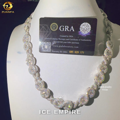 Iced Out Rose Gold Plated Moissanite Cuban Chain