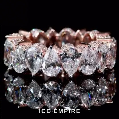 Iced Out 925 Silver Moissanite Ring