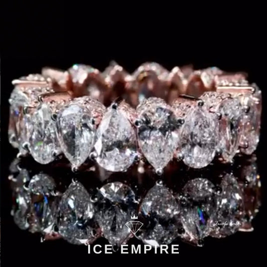 Iced Out 925 Silver Moissanite Ring