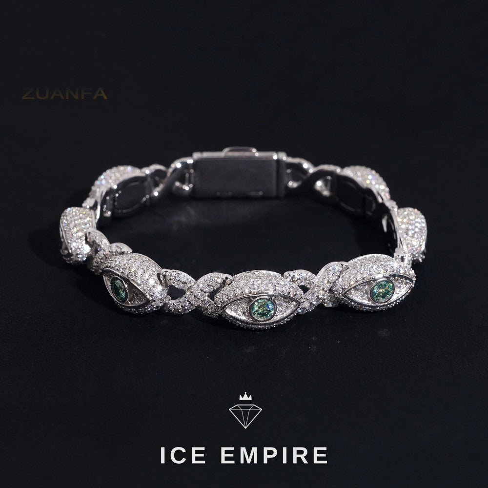Iced Out 925 Silver Moissanite Cuban Chain