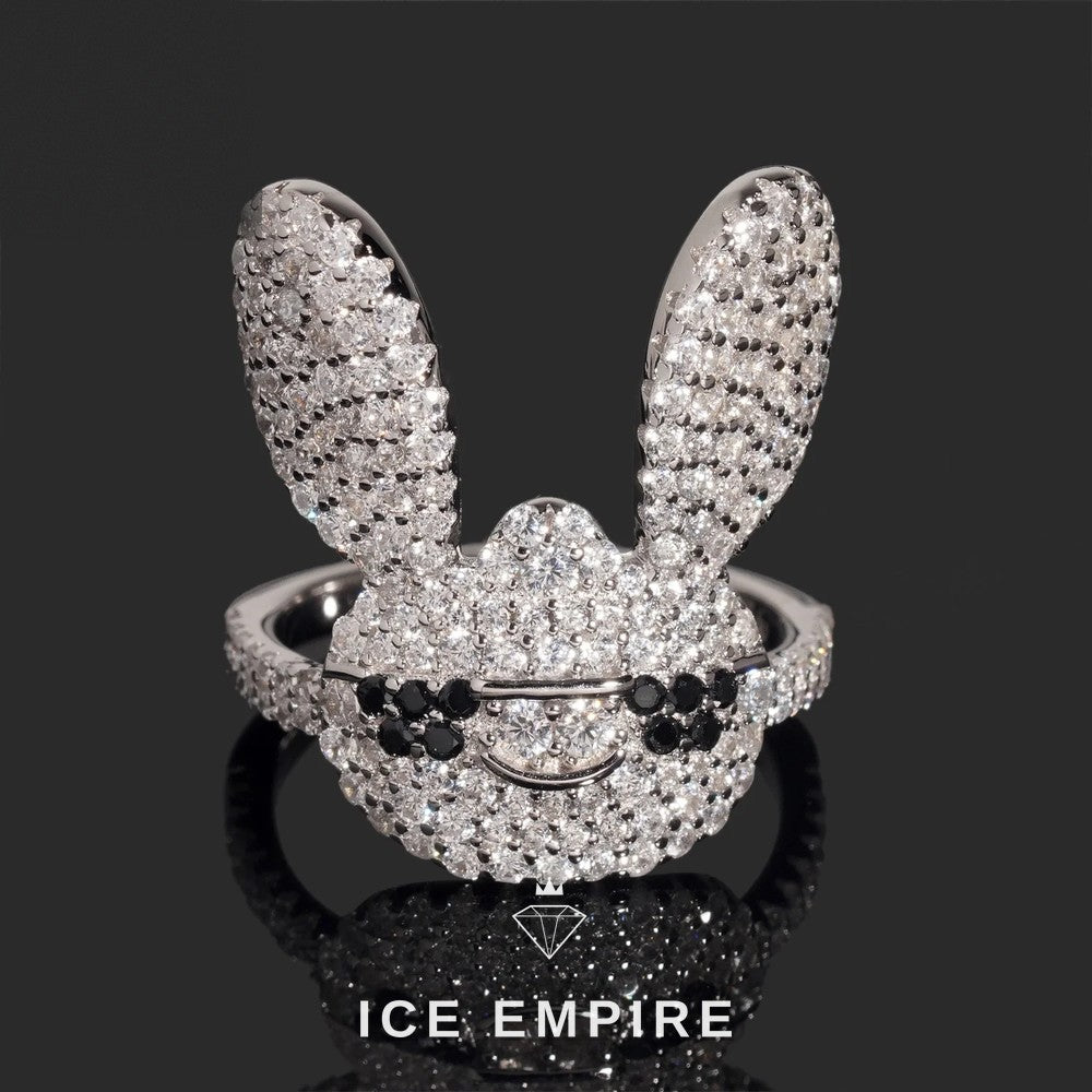 Iced Out 925 Silver Moissanite Ring