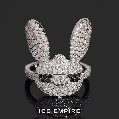 Iced Out 925 Silver Moissanite Ring