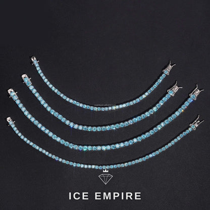 Iced Out 925 Silver Moissanite Tennis Chain