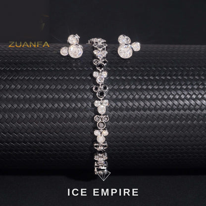 Iced Out 925 Silver Moissanite Tennis Bracelet