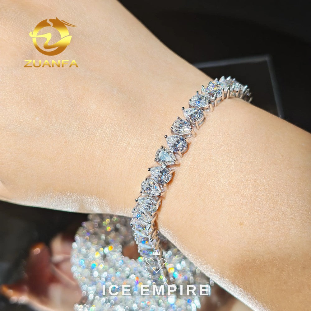 Iced Out Rose Gold Plated Moissanite Tennis Chain