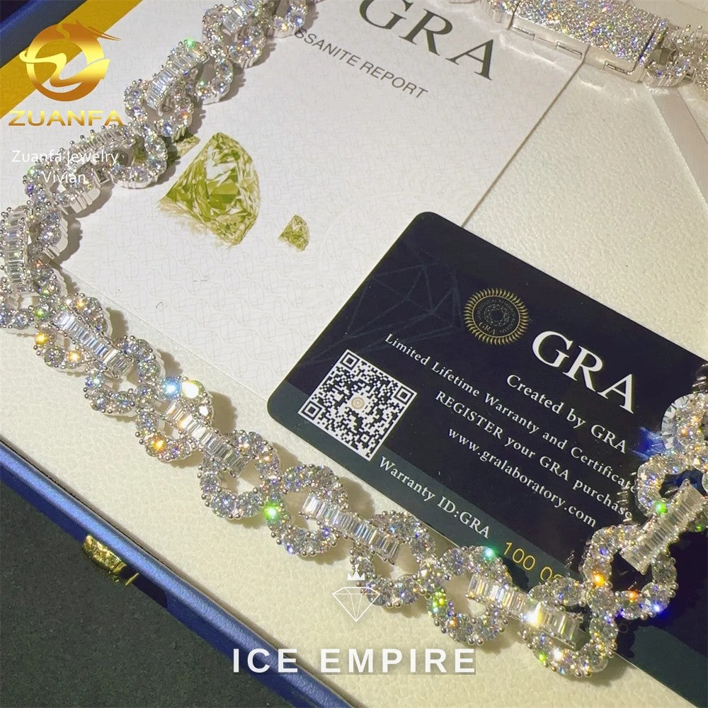 Iced Out Rose Gold Plated Moissanite Cuban Chain