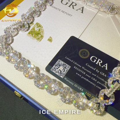 Iced Out Rose Gold Plated Moissanite Cuban Chain