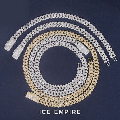 Iced Out Rose Gold Plated Moissanite Cuban Chain