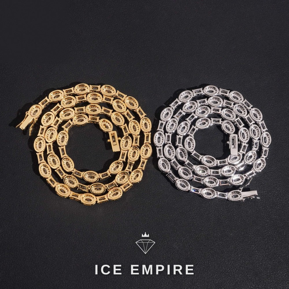 Iced Out Rose Gold Plated Moissanite Cuban Chain