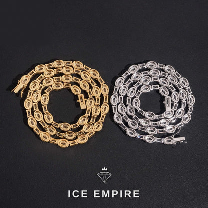Iced Out Rose Gold Plated Moissanite Cuban Chain