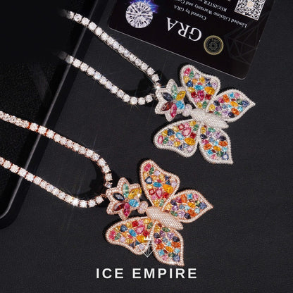 Iced Out Rose Gold Plated Moissanite Pendant