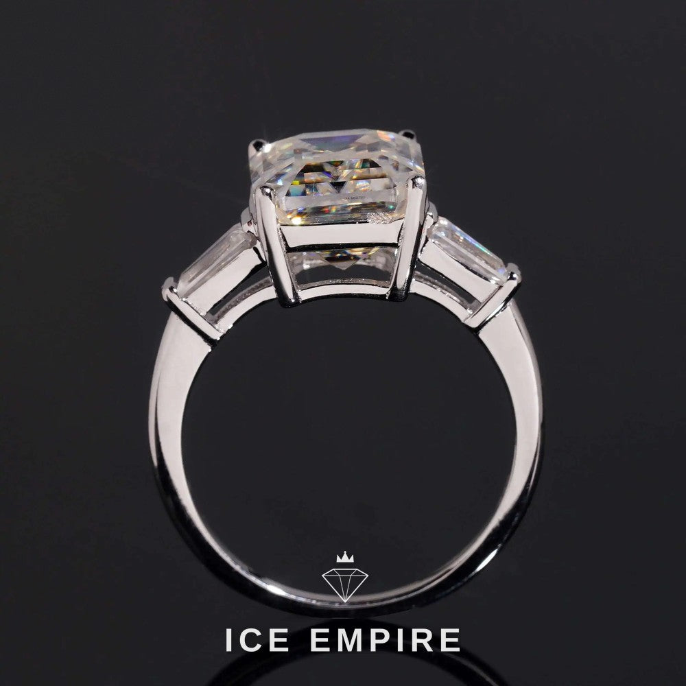 Iced Out 18K Gold Moissanite Wedding Band