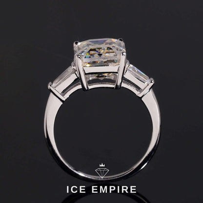 Iced Out 18K Gold Moissanite Wedding Band
