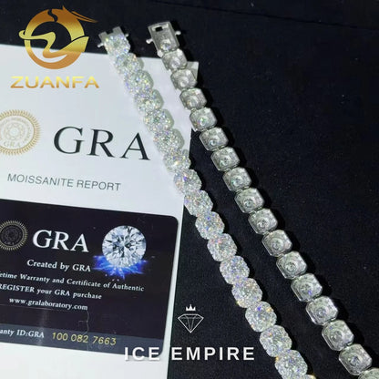 Iced Out Rose Gold Plated Moissanite Cuban Chain