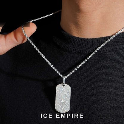 Iced Out Rose Gold Plated Moissanite Pendant