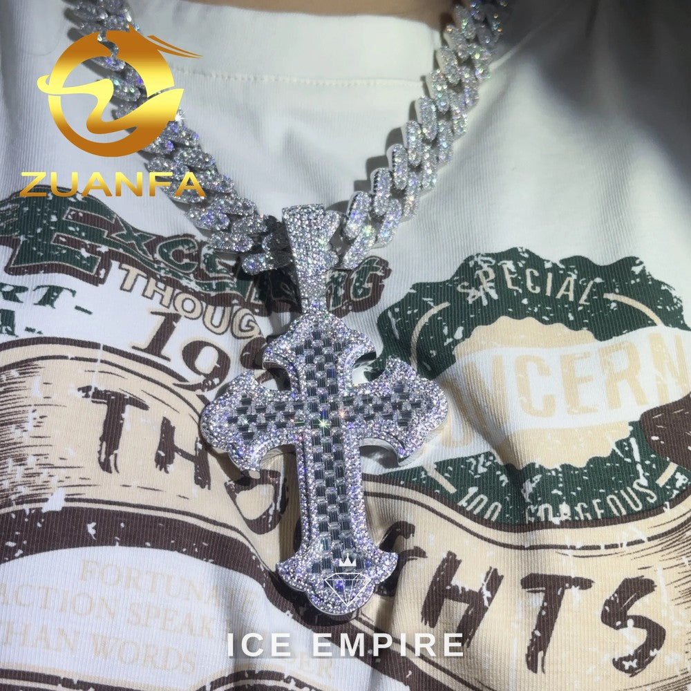 Iced Out Baguette Rose Gold Plated Cuban Chain