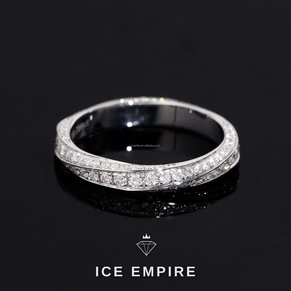 Iced Out Gold Plated Lab Grown Diamond Engagement Ring