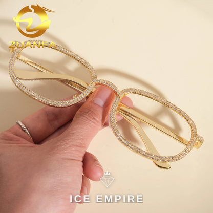 Iced Out 925 Silver Glasses