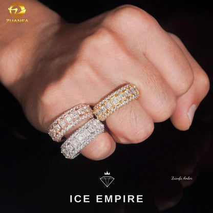 Iced Out Cluster 14K Gold Lab Grown Diamond Engagement Ring
