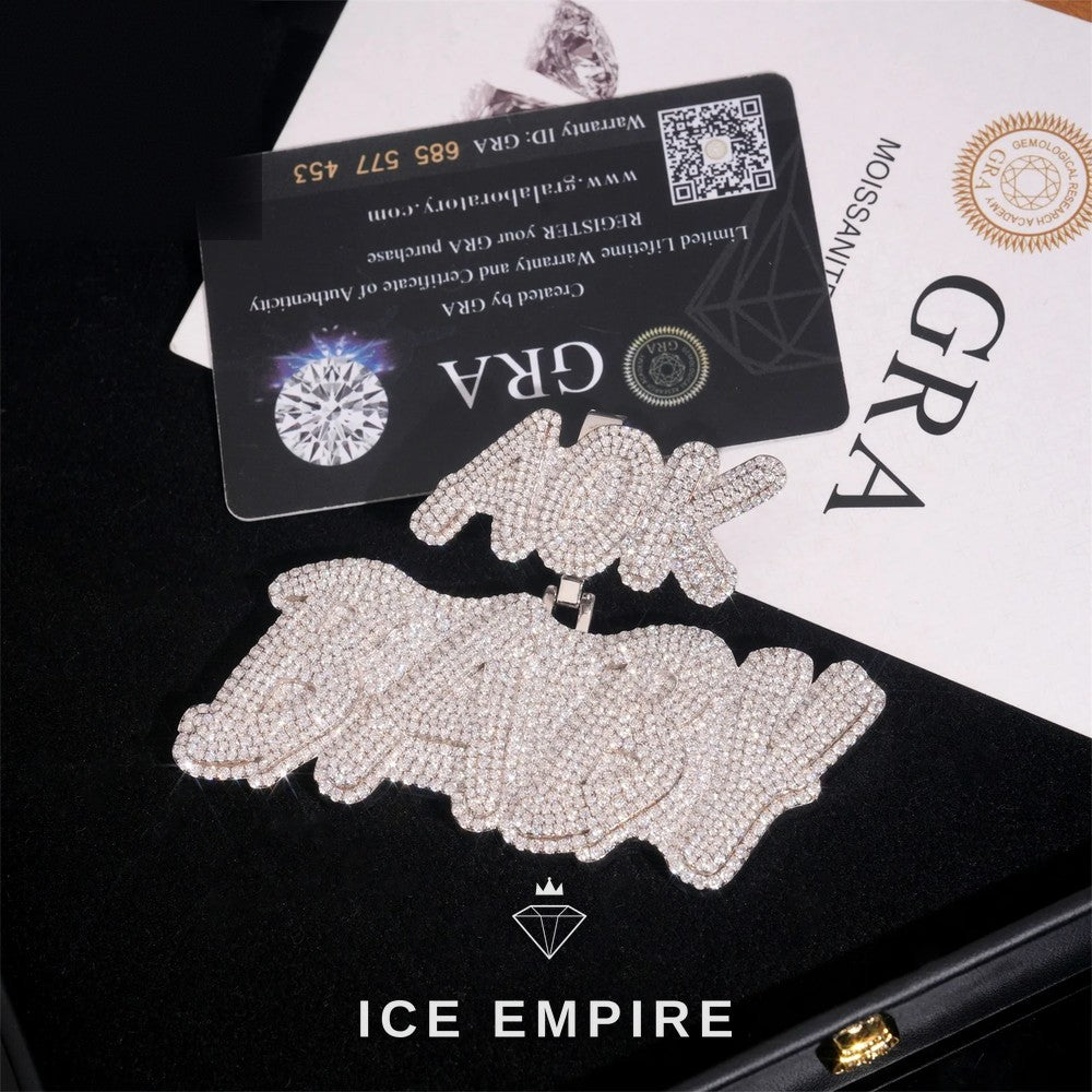 Iced Out 14K Gold Pendant
