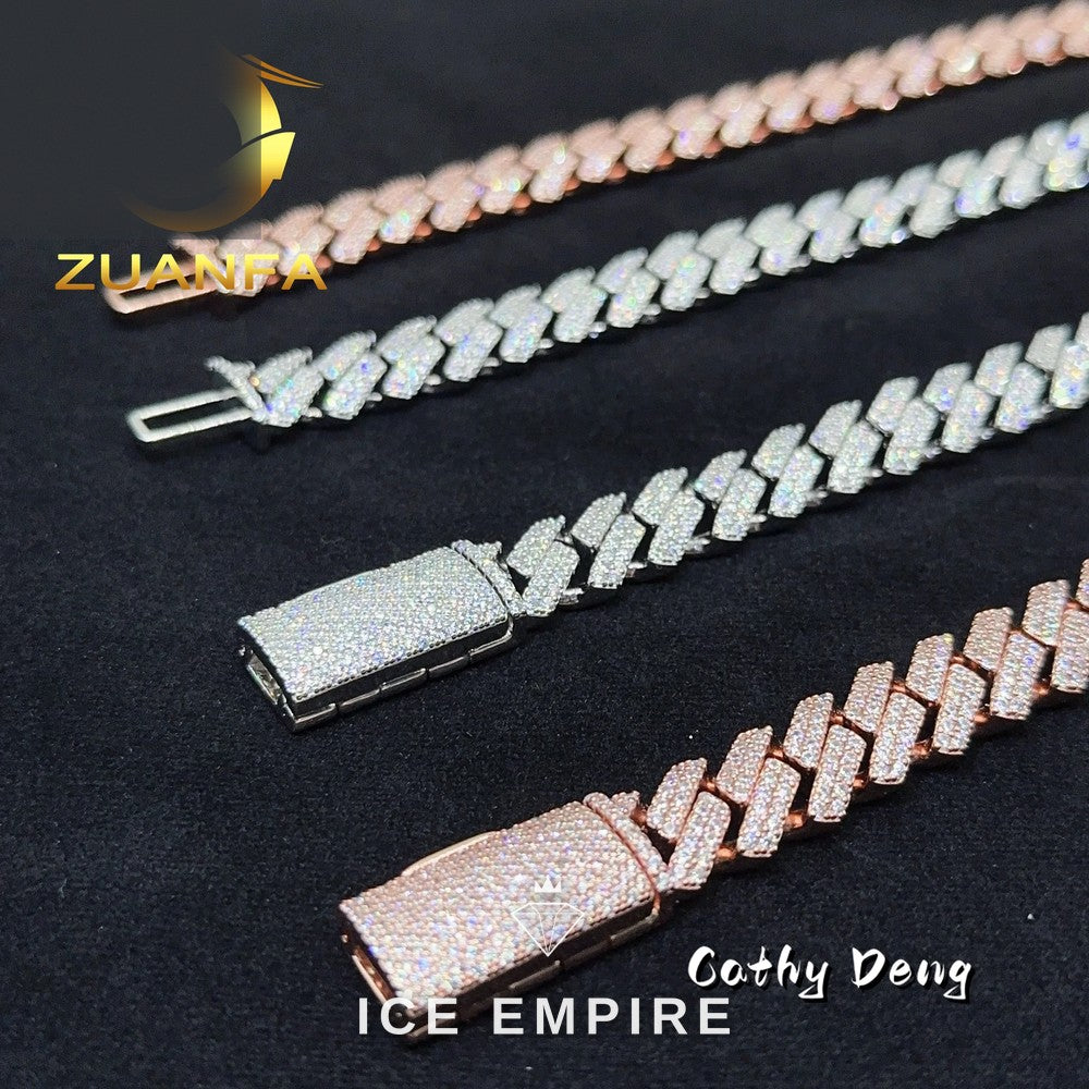 Iced Out Gold Plated Moissanite Cuban Chain