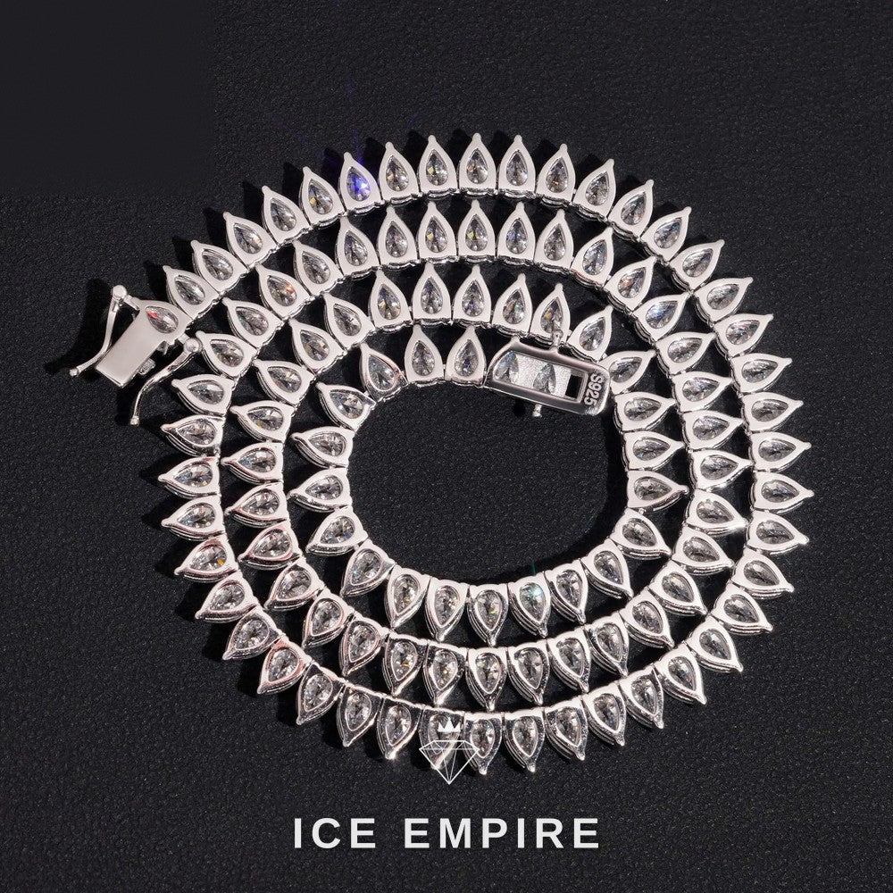 Iced Out 925 Silver Moissanite Tennis Chain