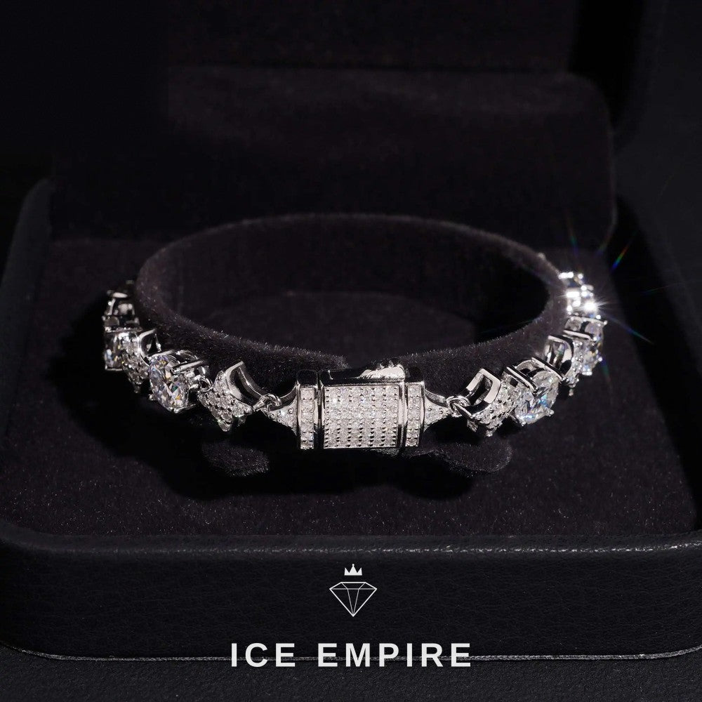 Iced Out 925 Silver Moissanite Bracelet