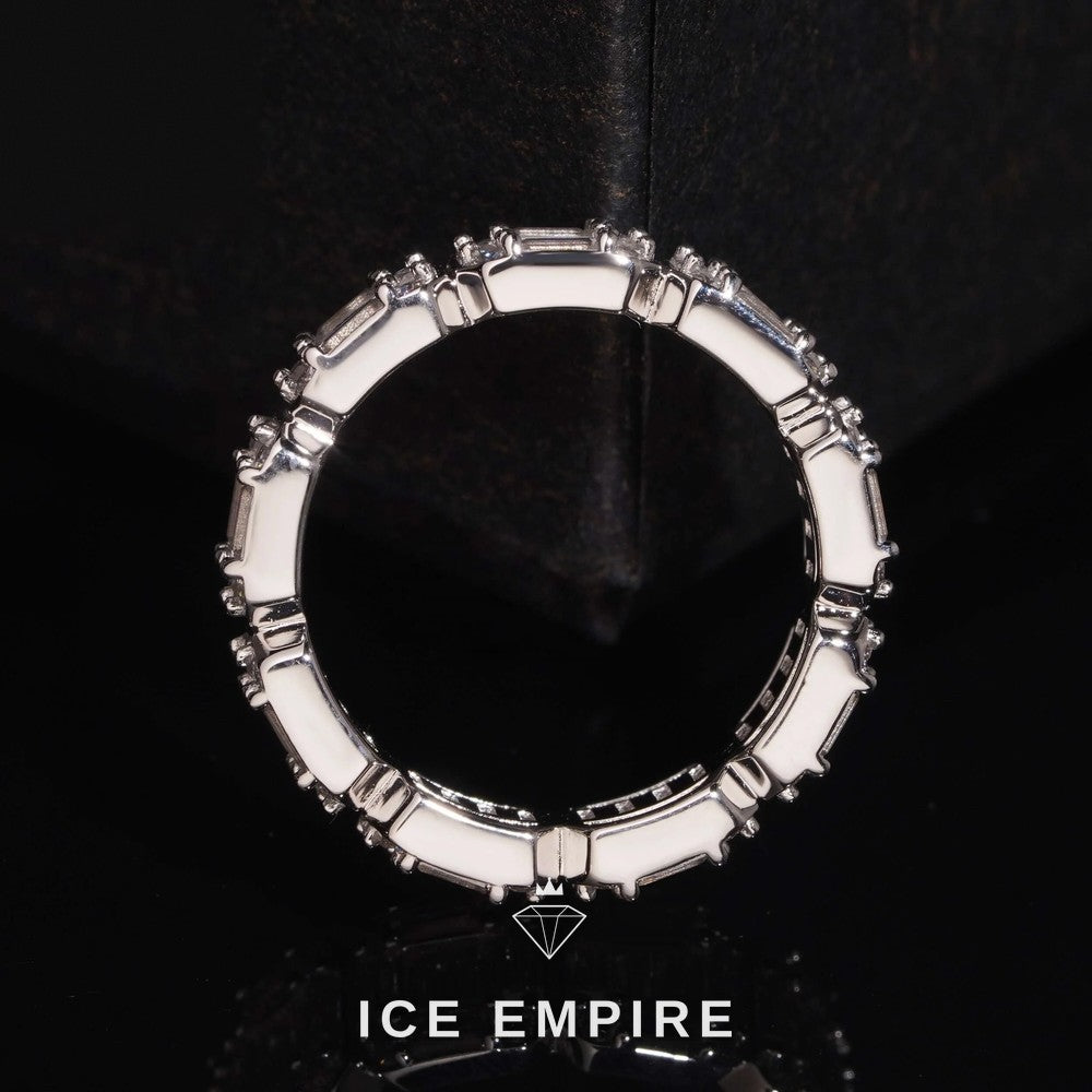 Iced Out Baguette 925 Silver Lab Grown Diamond Pendant