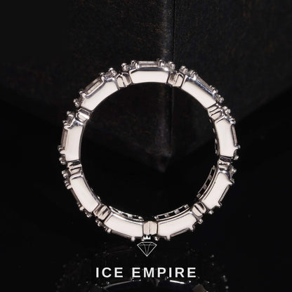 Iced Out Baguette 925 Silver Lab Grown Diamond Pendant