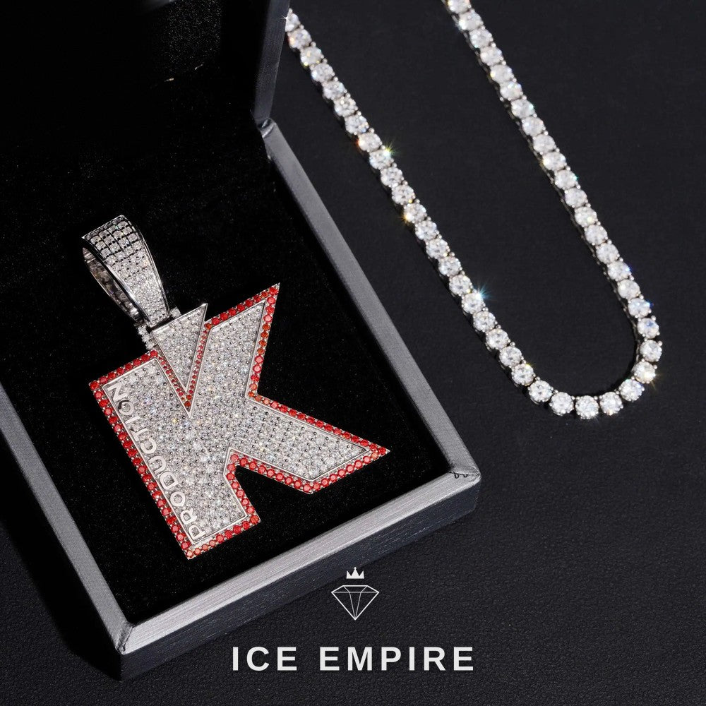 Iced Out Rose Gold Plated Moissanite Pendant