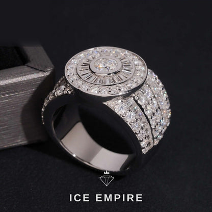 Iced Out Baguette 925 Silver Moissanite Ring