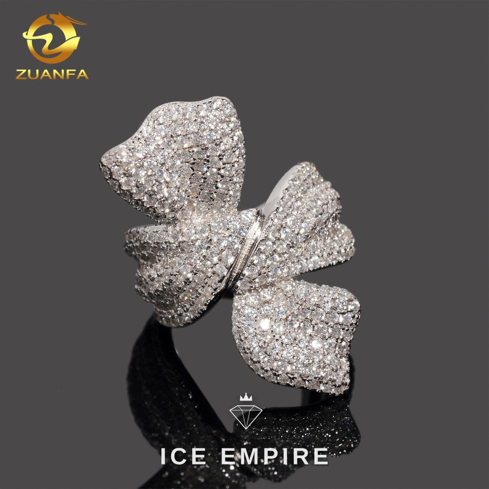 Iced Out 925 Silver Moissanite Ring