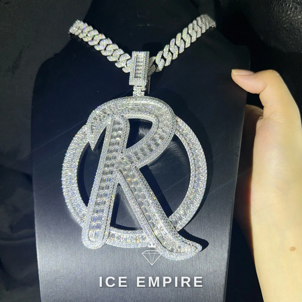 Iced Out 925 Silver Moissanite Pendant