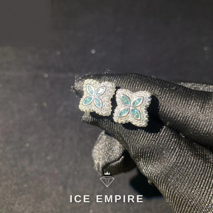 Iced Out 925 Silver Moissanite Earrings