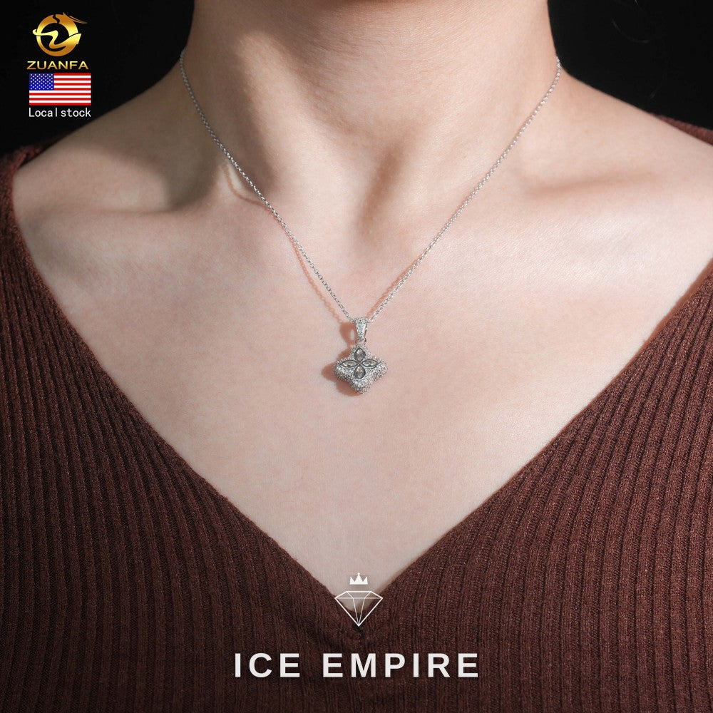 Iced Out 925 Silver Pendant