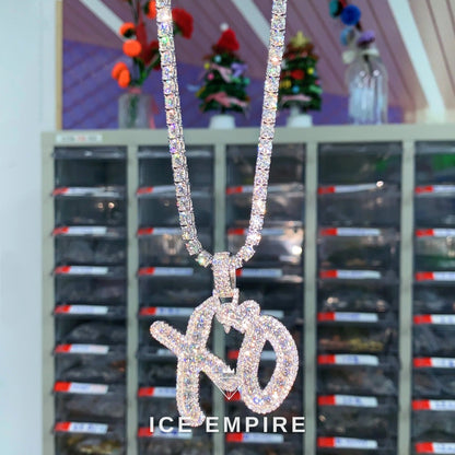 Iced Out Rose Gold Plated Moissanite Pendant