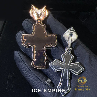 Iced Out Cross 925 Silver Pendant
