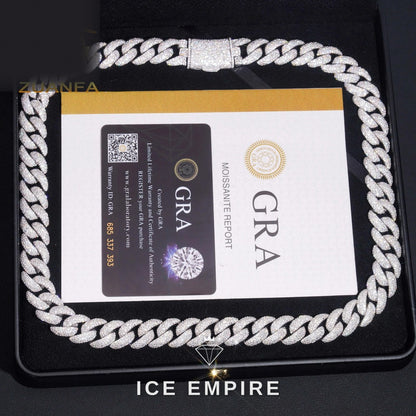 Iced Out Rose Gold Plated Moissanite Cuban Chain