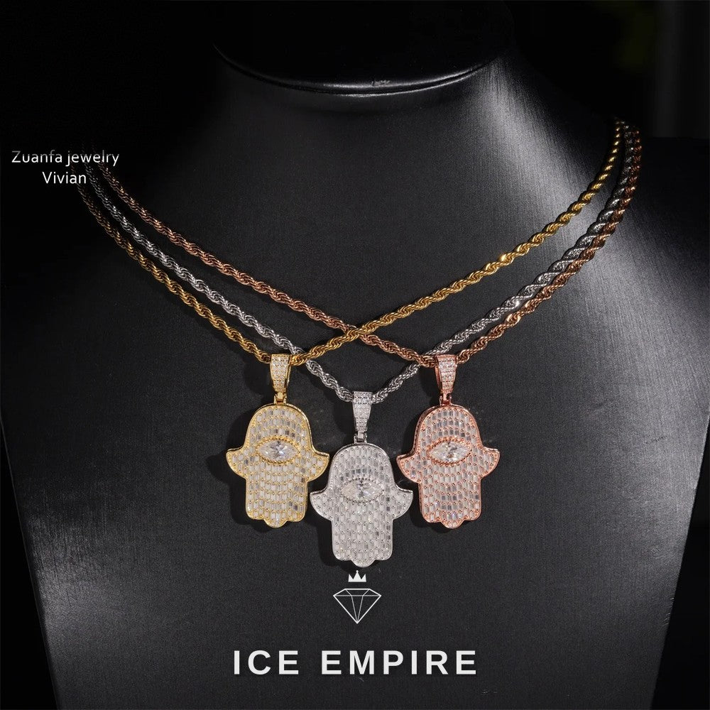 Iced Out 925 Silver Moissanite Pendant