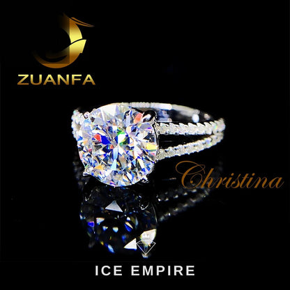 Iced Out Gold Plated Moissanite Wedding Band