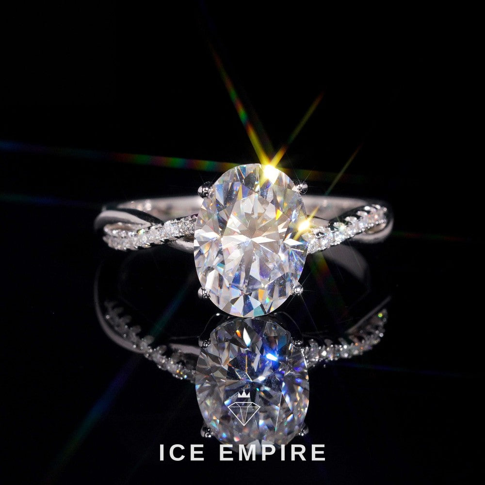 Iced Out Gold Plated Moissanite Wedding Band
