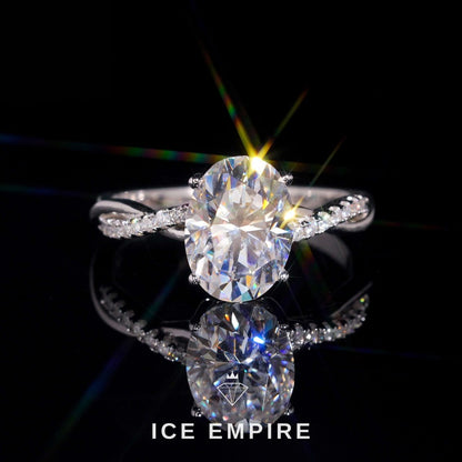 Iced Out Gold Plated Moissanite Wedding Band