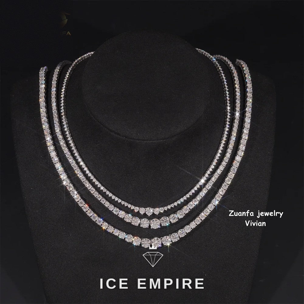 Iced Out Rose Gold Plated Moissanite Cuban Chain