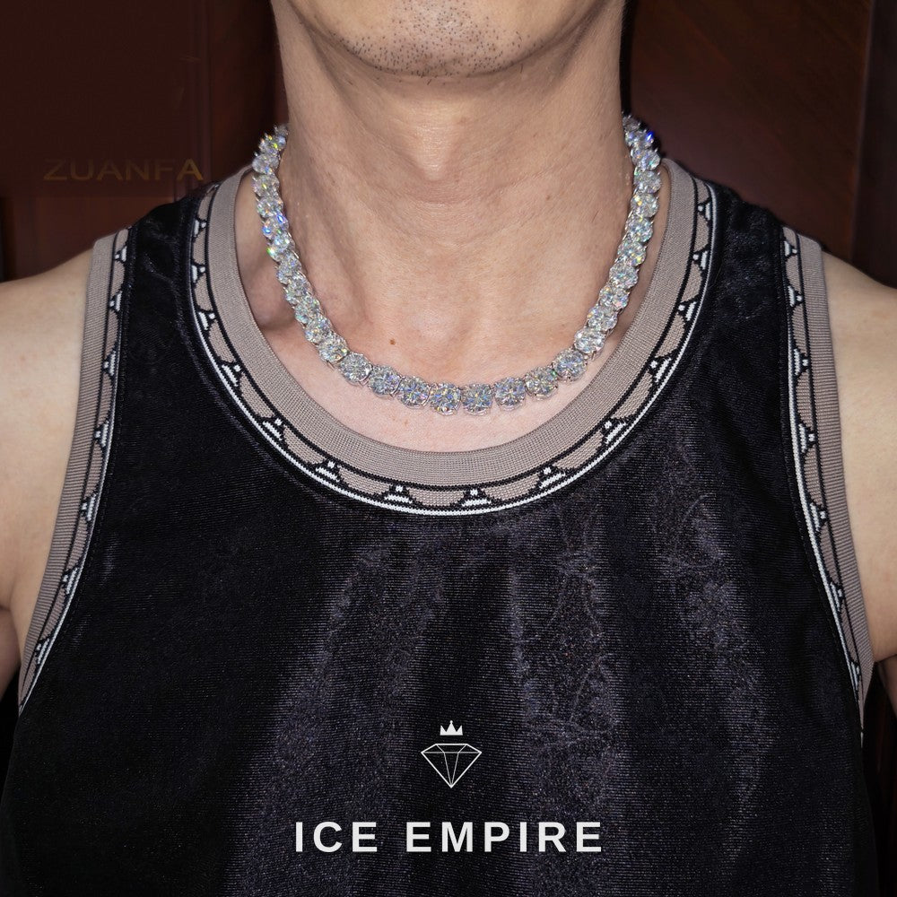 Iced Out Rose Gold Plated Moissanite Cuban Chain