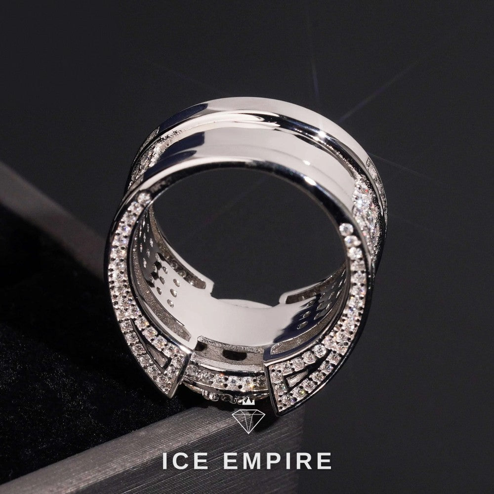 Iced Out 925 Silver Moissanite Ring