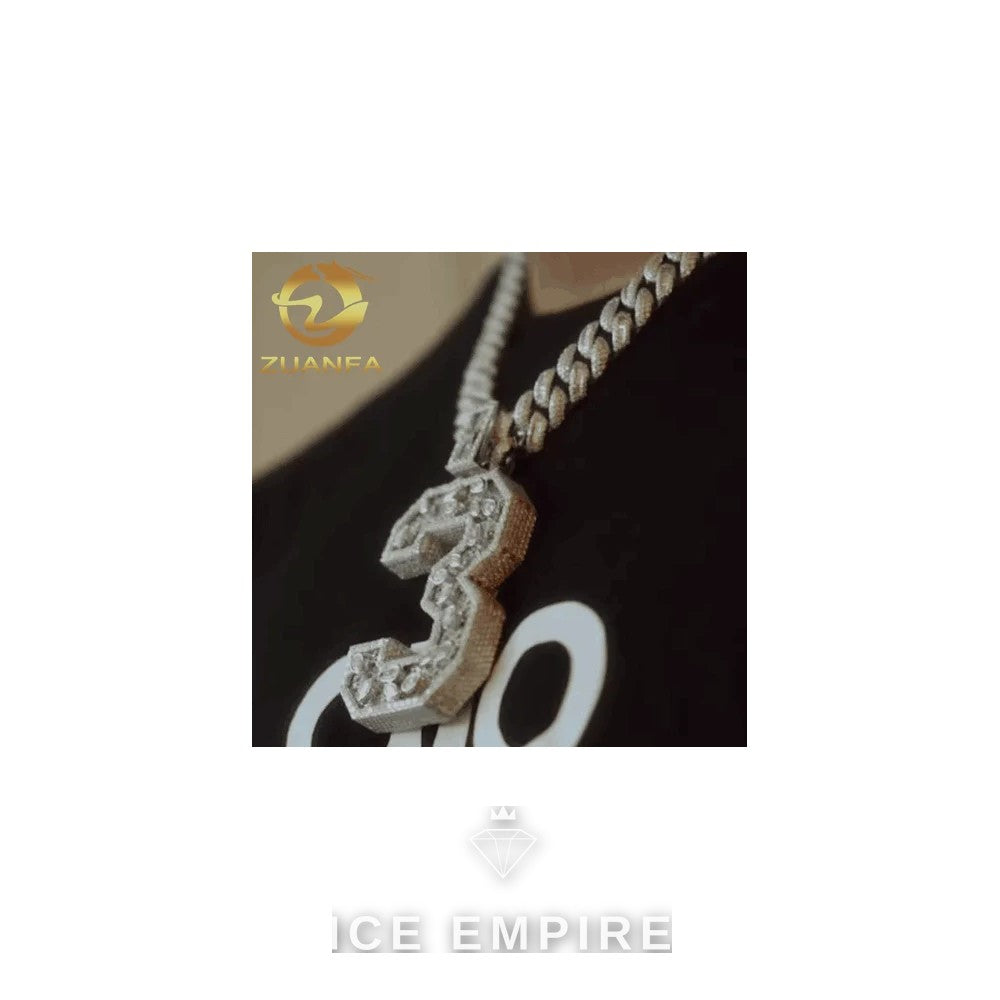 Iced Out Baguette Rose Gold Plated Moissanite Pendant