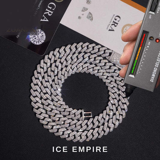 Iced Out Gold Plated Moissanite Cuban Chain